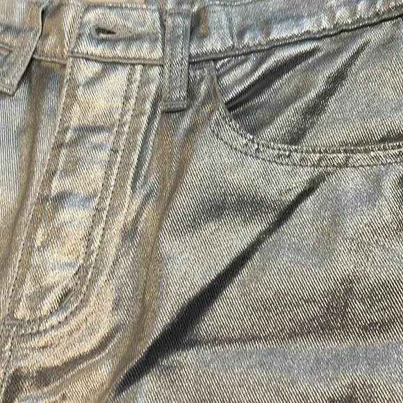 NWT Universal Thread 90s Baggy Metallic Silver Cotton Jeans - Women’s 0 Long - Picture 15 of 16